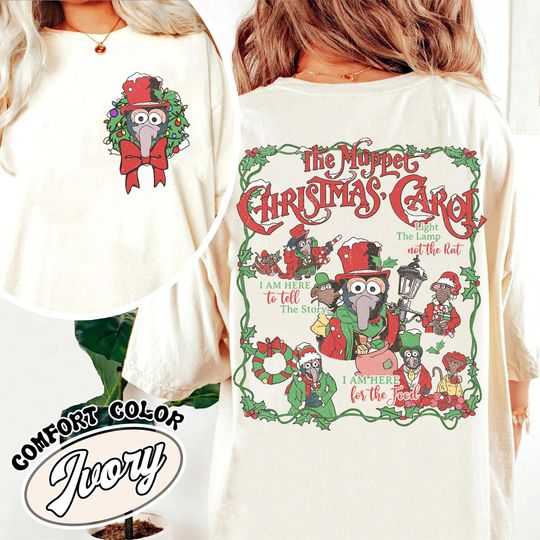 Discover Disney The Muppet Christmas Carol Gonzo and Rizzo Couple T-Shirt, Disney Christmas Matching Family Gift, Light The Lamp Not The Rat T-Shirt