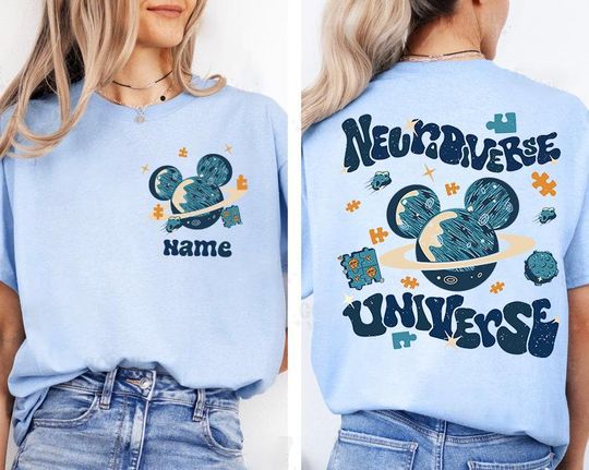 Discover Disney Mickey Neurodiverse Universe Autism awareness T-Shirt, Disney Autism Month Shirt, Disney Matching Family Shirt, Autism Teacher Shirt