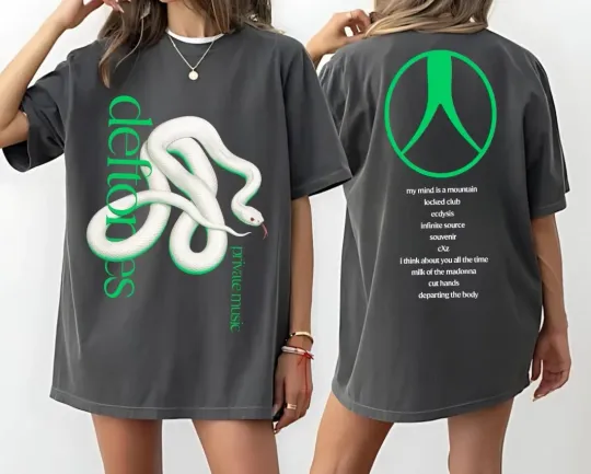 Discover Deftone Private Music Tour 2025 T-Shirt Vintage Graphic Tee