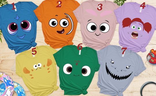 Discover Disney Finding Nemo Big Face Costume Halloween Matching Shirt, Disneyland Family Matching Shirt, Halloween Costume Trip Matching Tee