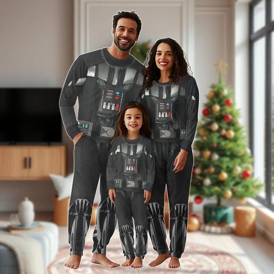 Discover Star Wars Darth Vader Family Pajamas Set, Darth Vader Matching Pajamas, Disney Movie Christmas Pajamas, Halloween Darth Vader Cosplay