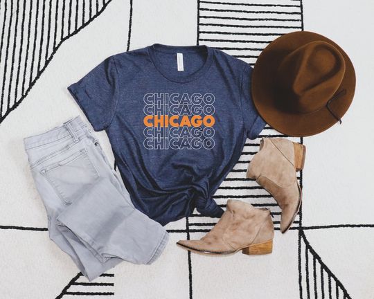 Chicago Bears Inspired T-Shirt, Chicago Sports Football Shirt, Gift for Sports Fans