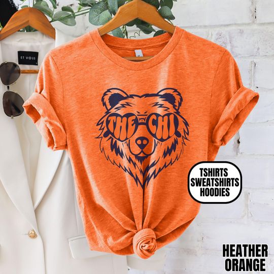 Discover Chicago Football Unisex Apparel, Mens & Womens T-shirts/Crewneck Sweatshirts/Hoodies, Gift For Sports Fan, Game Day Outfit, The Chi Bear