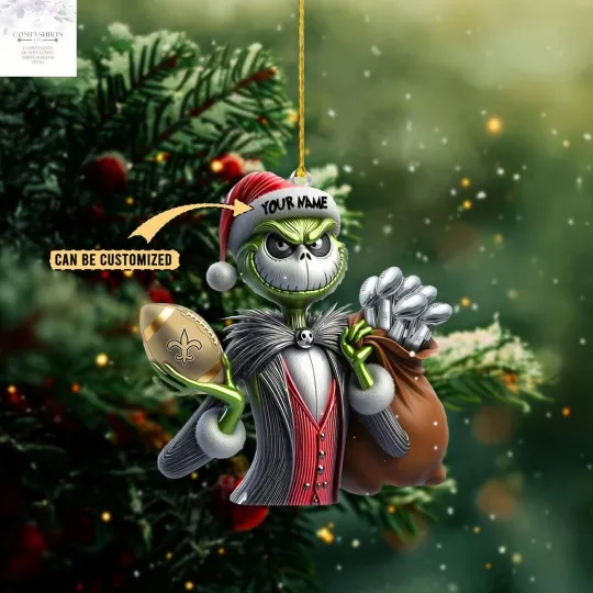 Personalized New Orleans Team Saints Christmas Ornament, Gifts For Fans