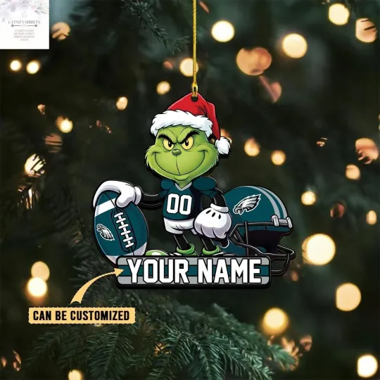Discover Personalized Philadelphia Team Eagles Christmas Ornament, Gifts For Fans