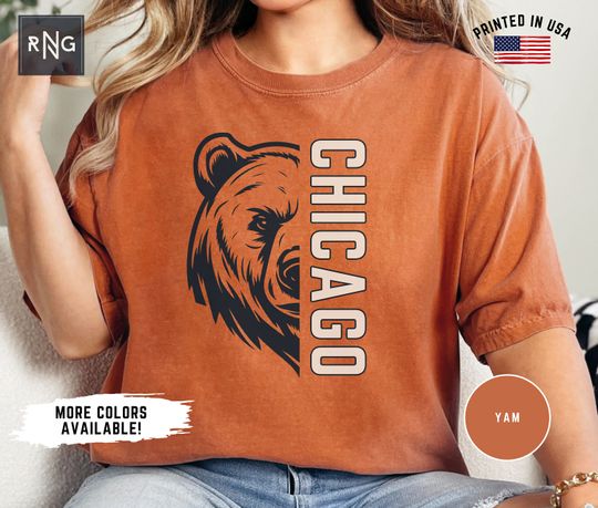 Discover Chicago Football Shirt, Bear Football Gameday Shirt, Chicago Football Apparel, Gameday Apparel, Retro Chicago Football Gift, Bear Fan Gift