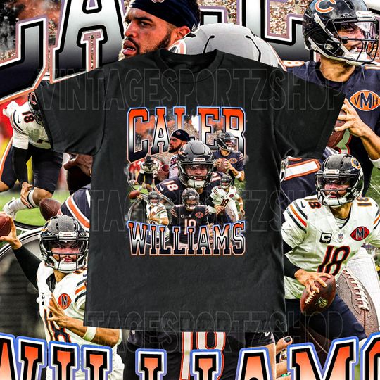 Caleb Williams Vintage Retro T-Shirt - Chicago Bears Football Fan Tee