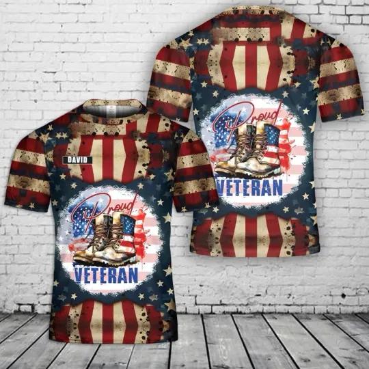 Discover Custom Name Veterans Day 3D T-Shirt