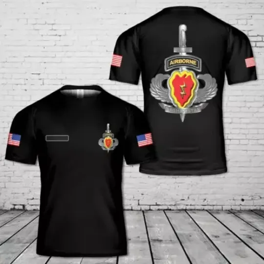 Discover Custom Name US Army 25th Infantry Division Afghanistan Veteran T-Shirt 3D