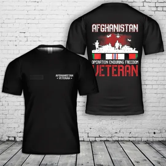 Discover Custom Name US Army Afghanistan OEF Veteran T-Shirt 3D