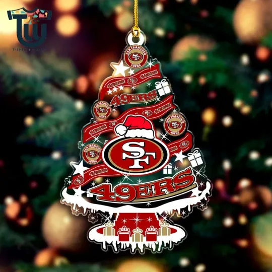Discover Personalized San Francisco Team 49ers Christmas Ornament, Gifts For Fans