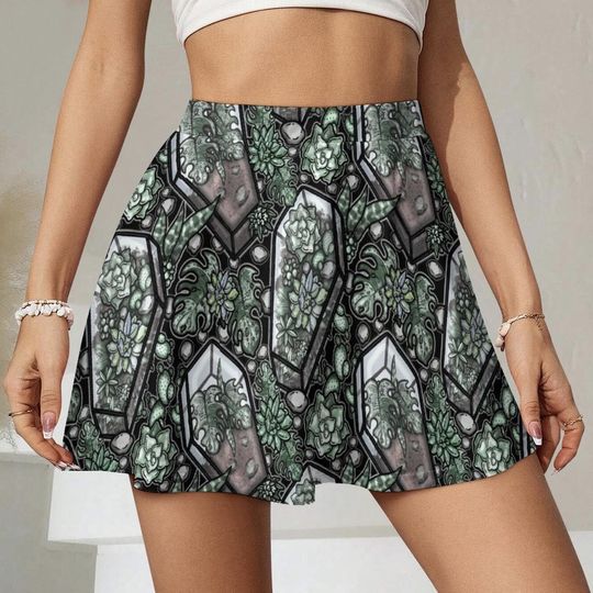 Discover Plant Witch Coffin Skater Skirt: Gothic Mini Witchy Skirt
