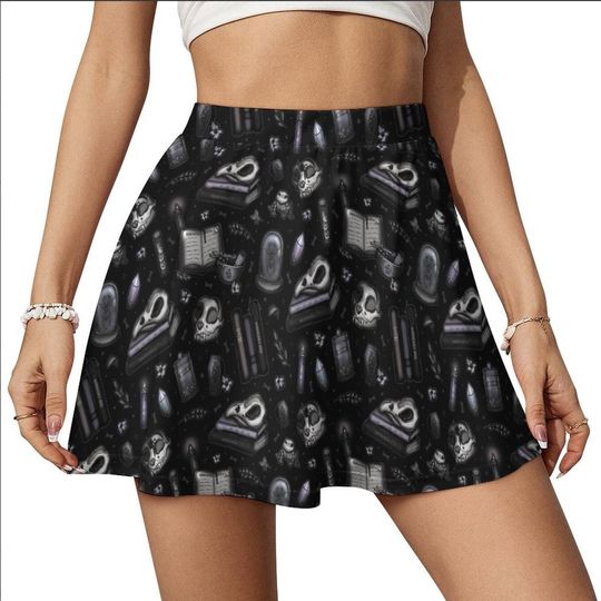 Discover Gothic Witchy Skater Skirt: Alternative Occult Skirt