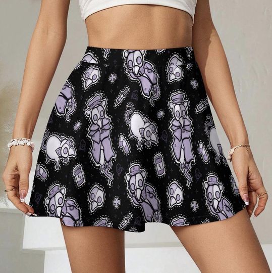 Discover Plague Pets Skater Skirt: Gothic Spooky Halloween Skirt