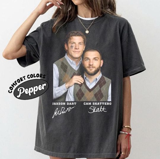 Jaxson Dart & Cam Skattebo Step Brothers Vintage Comfort Colors Shirt, New York Football Meme Retro T-Shirt, Game Day Rap Tee, Sport Y2k Tee