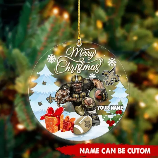 Discover Personalized New Orleans Team Saints Christmas Ornament, Gifts For Fans