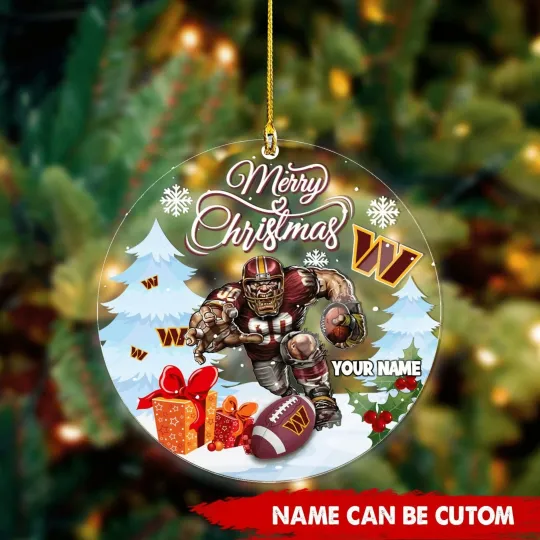 Discover Personalized Washington Team Commanders Christmas Ornament, Gifts For Fans