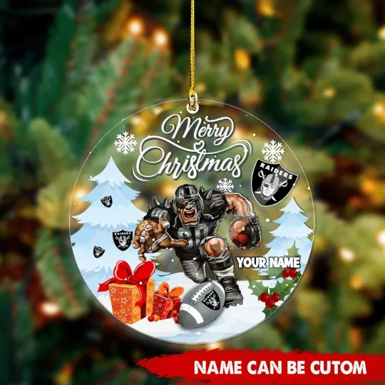 Personalized Las Vegas Team Raiders Christmas Ornament, Gifts For Fans
