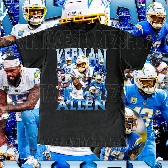 Discover Vintage Keenan Allen Shirt - Adult & Kids Sizes Vintage Design Retro Style Chargers Tee Football Fans