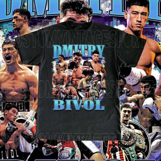 Discover Dmitry Bivol Shirt - Vintage Design Boxer Tee Russian Boxer Champion Adult and Kids Sizes