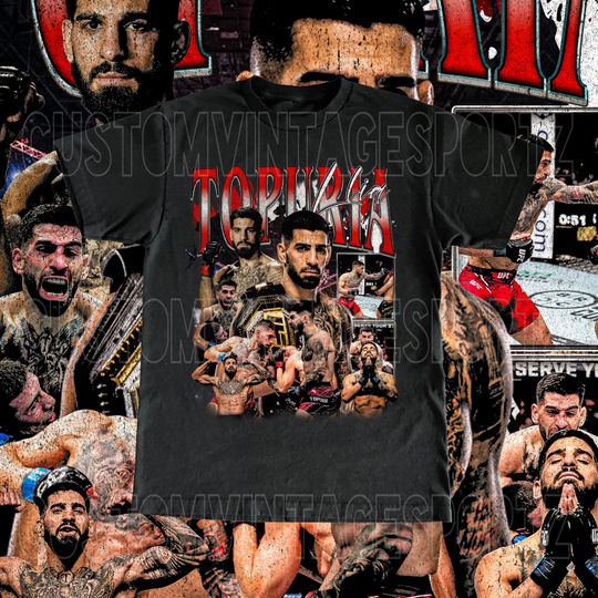 Discover Vintage Ilia Topuria T Shirt - Vintage Design Tee Adult & Kids Sizes MMA Fan