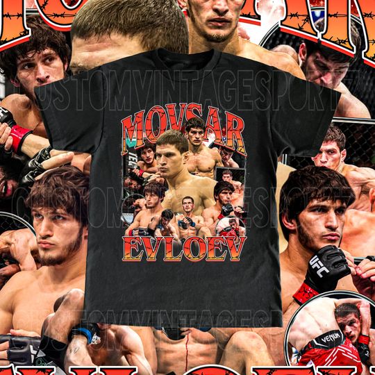 Discover Vintage Movsar Evloev T Shirt - Vintage Design Tee Adult & Kids Sizes MMA Fan Fighter Gift Legend