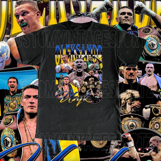 Discover Oleksandr Usyk Shirt - Vintage Design Boxer Tee Boxing Fan Gift Idea Adult and Kids Sizes