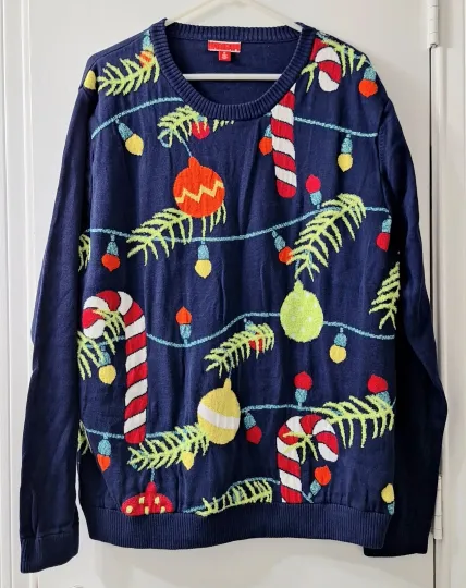 Discover Unisex Ugly Christmas Sweater XL Target Ornaments Tree Party Holiday Cozycore