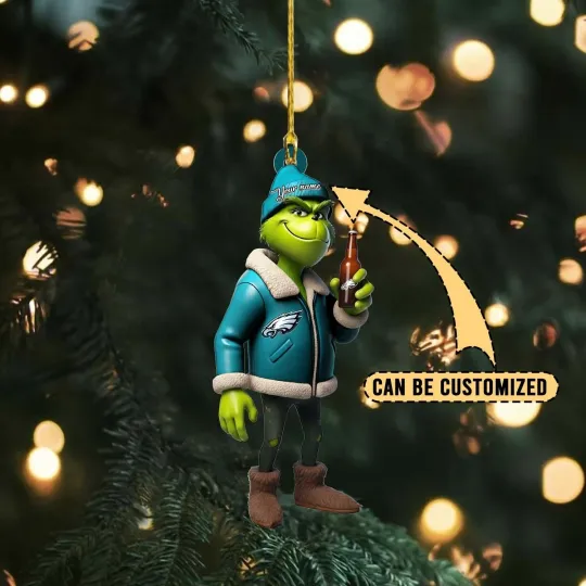 Personalized Philadelphia Football Team Eagles Christmas Ornament Holiday Gift