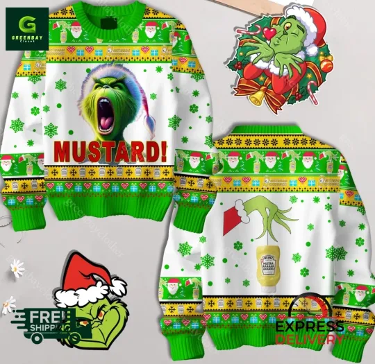 Discover funny character Mustard Ugly Christmas Sweater