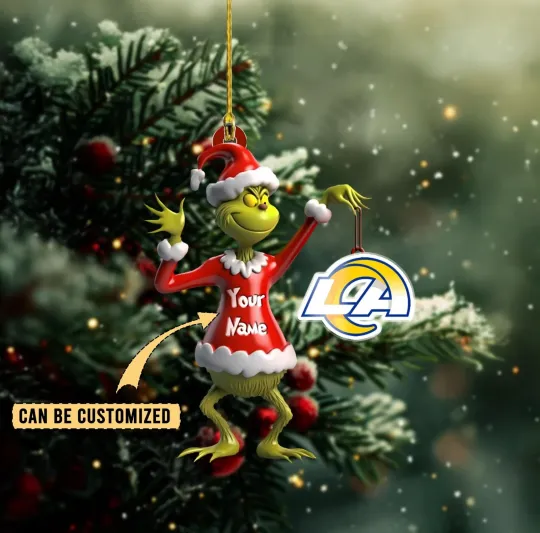 Discover Personalized Los Angeles Football Team Rams Christmas Ornament Holiday Gift