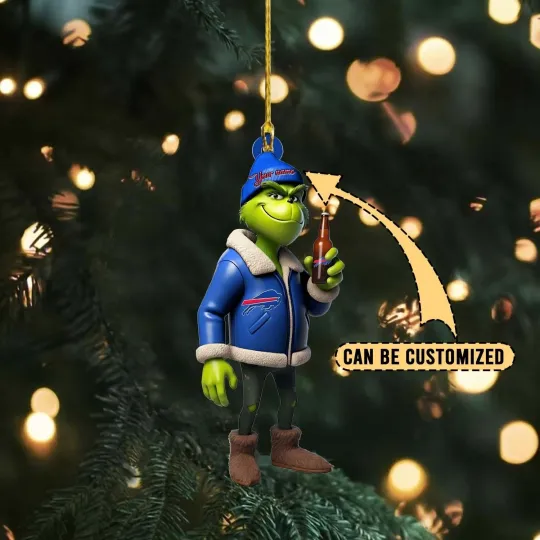 Personalized Buffalo Football Team Bills Christmas Ornament Holiday Gift Decor