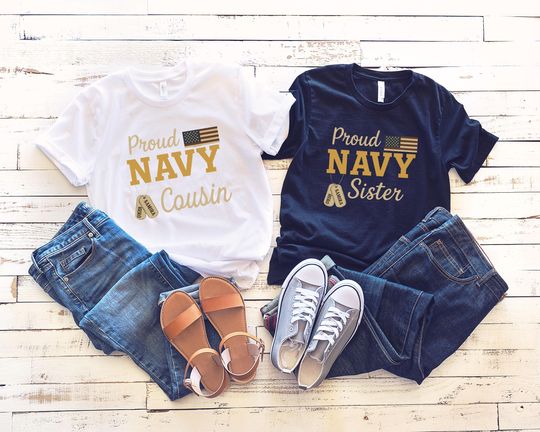 Discover Proud Navy Family Shirt: Custom Graduation T-Shirt