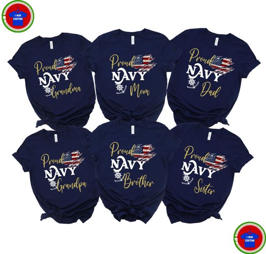 Discover Proud U.S. Navy Family T-shirts, Personalized Proud Navy Family Shirt, Boot Camp Shirt, Navy Graduation Shirt, Military Shirt,Proud Navy Mom