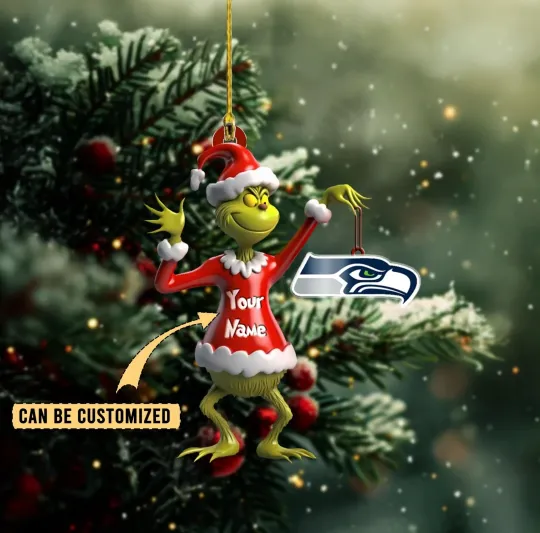 Discover Personalized Seattle Football Team Seahawks Christmas Ornament Holiday Gift