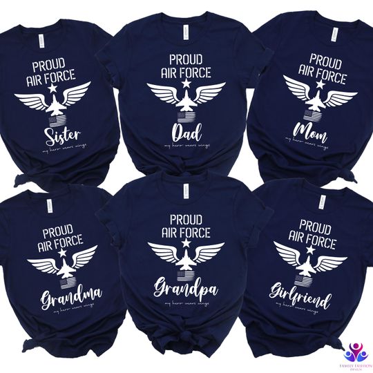 Discover Proud Air Force Family T-shirts, Air Force Graduation Shirt, Military Mom Shirt, Personalized Military Graduation Tee