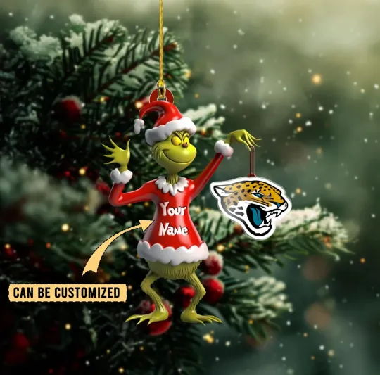 Discover Personalized Jacksonville Football Team Jaguars Christmas Ornament Holiday Gift