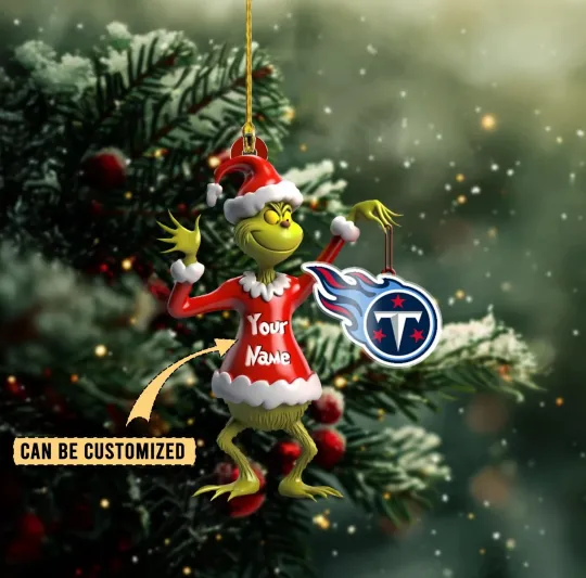 Discover Personalized Tennessee Football Team Titans Christmas Ornament Holiday Gift