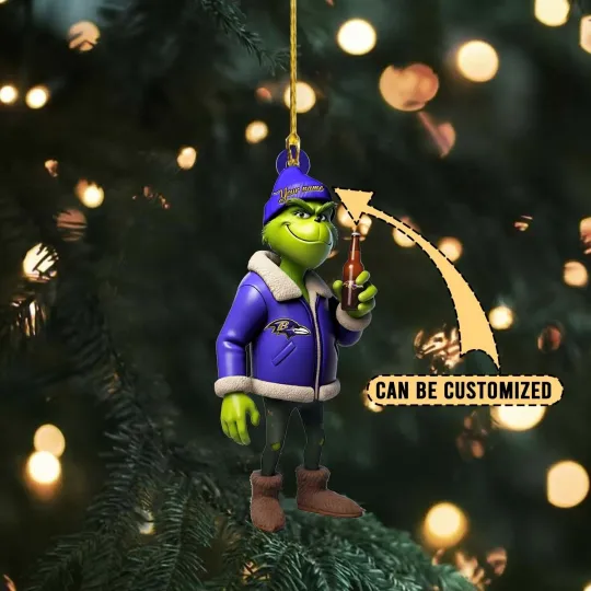 Discover Personalized Baltimore Football Team Ravens Christmas Ornament Holiday Gift