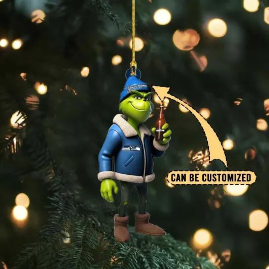 Discover Personalized Seattle Football Team Seahawks Christmas Ornament Holiday Gift