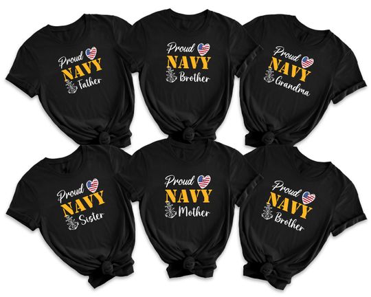 Discover Personalized Proud Navy Family Shirt, Navy Custom Shirt, Custom Army Family Tee, Military Shirt, Boot Camp Shirt, Navy Graduation Shirt