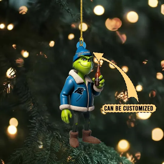 Discover Personalized Carolina Football Team Panthers Christmas Ornament Holiday Gift