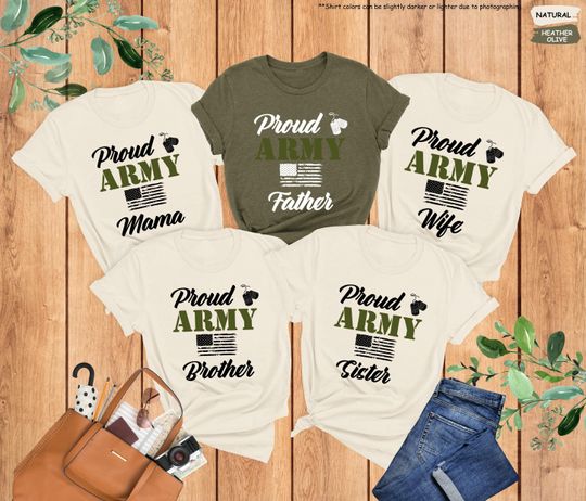 Discover Proud Army Family Shirt, Custom Army Family Gift, Army Graduation Tee, Matching Family, Military Family Tee, Patriotic Tee, 4th of July Gift