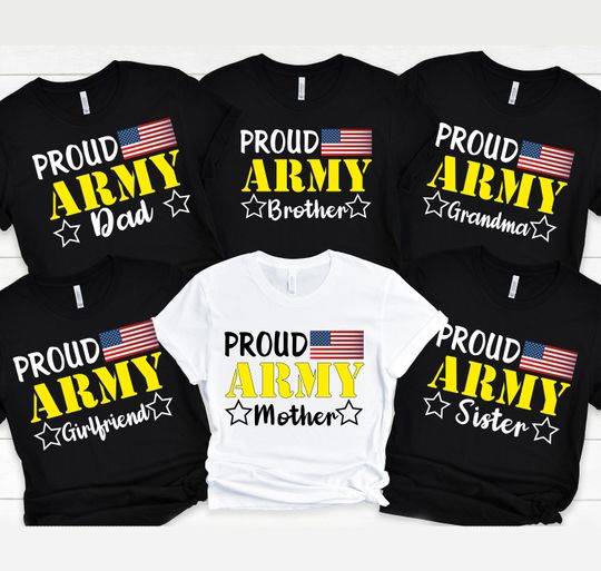 Discover Proud Army Family T-Shirts: Custom Military Outfits