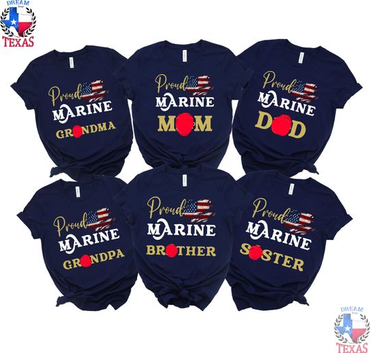 Discover Personalized Military Marines Family Shirt Proud Air Force Shirts Military Graduation Shirts Boot Camp Shirts Gift for Mom