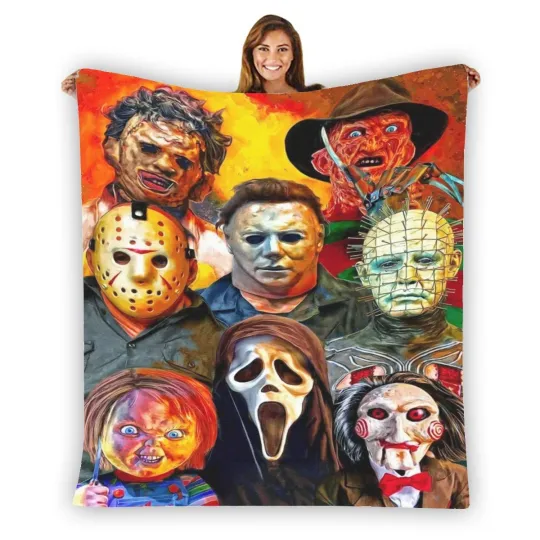 Discover Horror Mystery Movie Fleece Blanket with Single-Side Printing