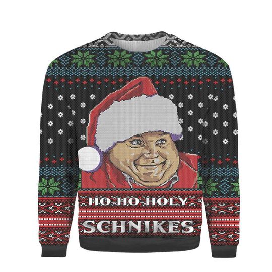 Discover Santa Chris Farley Ho Ho Holy Schnikes Ugly Sweater, Chris Farley Fans Christmas Sweater, Funny Christmas Sweater
