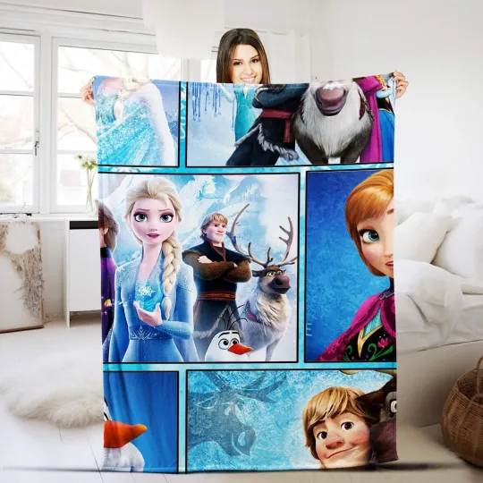 Discover Disney Frozen Plush Fleece Blanket, Disney Elsa Anna Blanket
