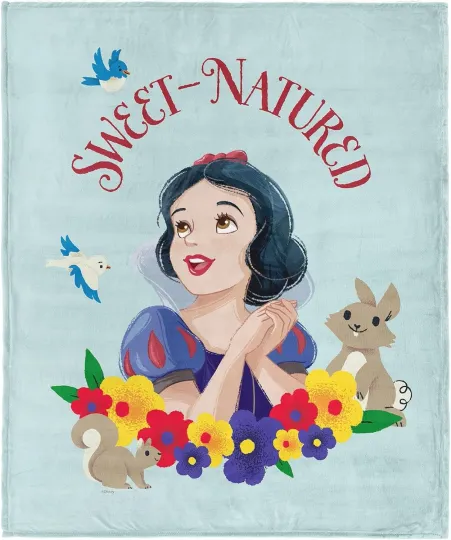 Discover Disney Snow White Sweet Natured DisneyFriends Fleece Blanket