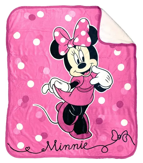Discover Jay Franco Disney Minnie Mouse Sweet Dots Sherpa Throw Blanket - Pink